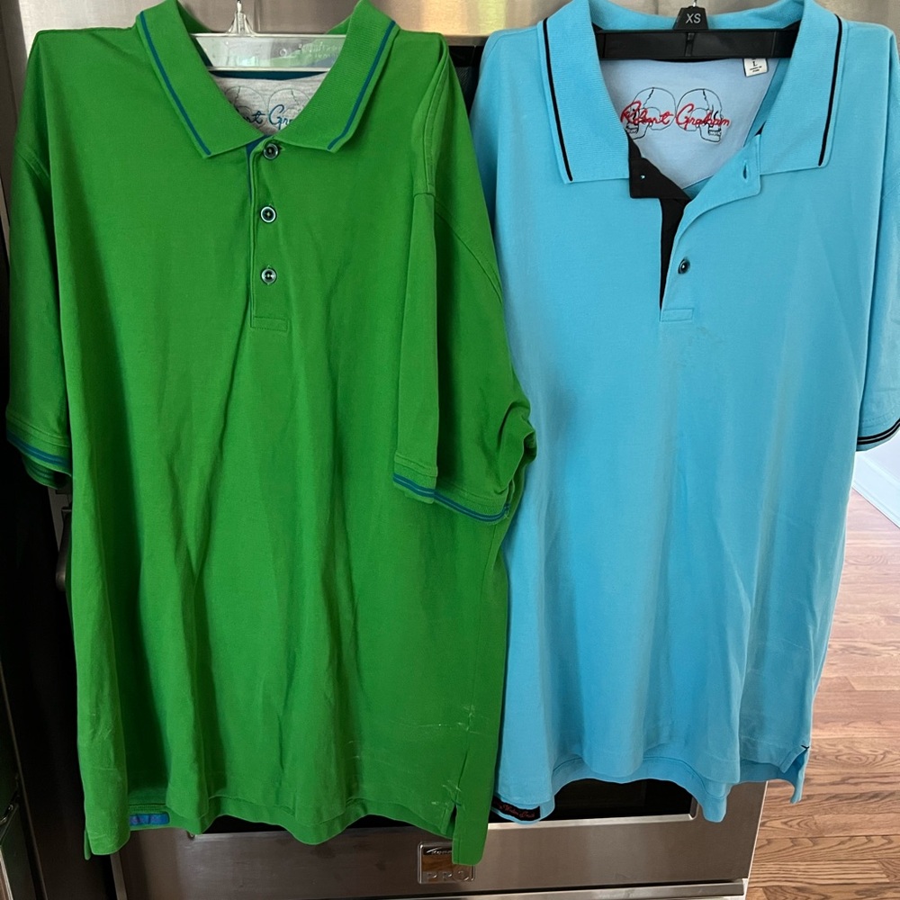 Two (2) Robert Graham Polo shirts